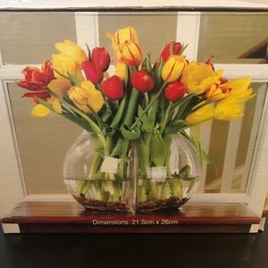 Glass book end vase